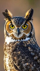 Close-up of an owl's face