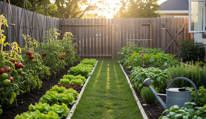 garden in the backyard