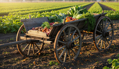 old farm tractor in field