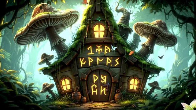 Magical forest hut