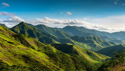 Obraz premium The Mountain Ranges Of The Sierra Madre In The Philippines