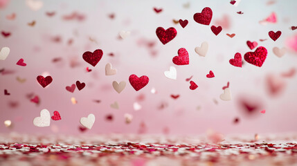 舞い散るハート：愛があふれる瞬間