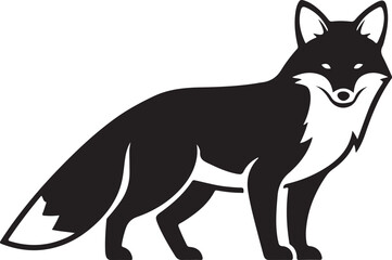 Fototapeta premium Elegant Fox Silhouette Design a Versatile Vector Illustration for Nature and Wildlife Inspired Projects with Clean Lines and Modern Appeal Ideal for Logos and Branding