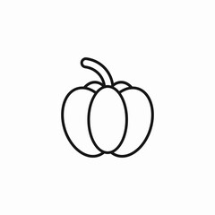 pumpkin round vegetable icon sign vector