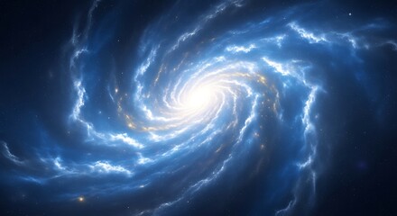 Vast Blue Swirling Nebula of Stars and Cosmic Dust Explored