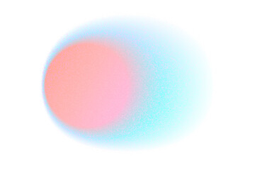 Color gradient circle with vector grain noise texture