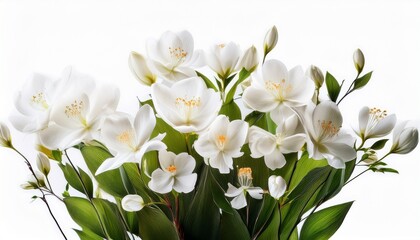 Fototapeta premium white flowers isolated on white background cutout