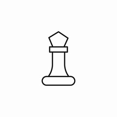chess piece bishop icon sign vector