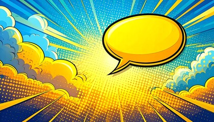Comic book style background with speech bubble