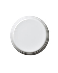 White disposable plate studio shot, food packaging, blank