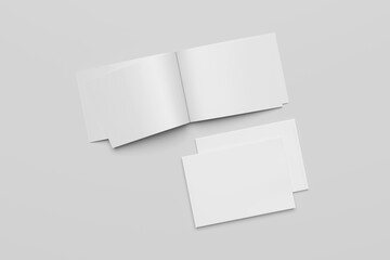 Blank Landscape Magazine Open And Cover