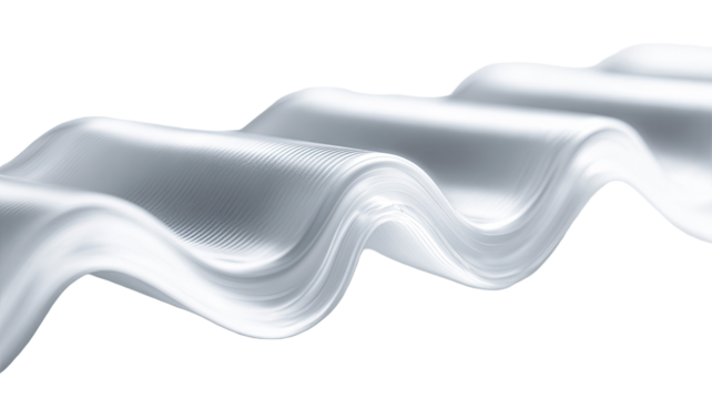 Abstract wavy form, light gray, flowing