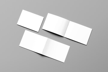 Blank Landscape Brochure Open And Cover