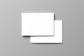 Blank Landscape Brochure Open And Cover