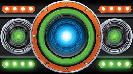 Modern Sound System with Dynamic Audio Visuals