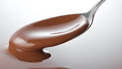 Obraz premium Melted chocolate on spoon