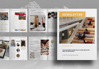 Orange Newsletter Brochure Layout