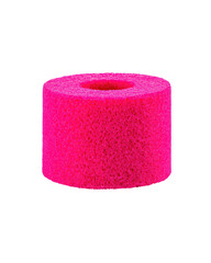 Pink foam filter close-up, studio shot, clean background, air purifier use