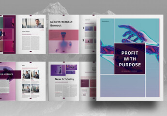Purple Render Studio Brochure Layout