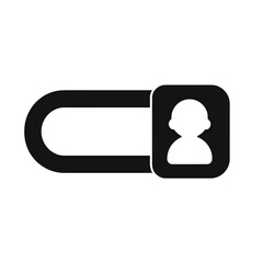 Child Safety Lock Flat Icon, Black and White, Transparent Background