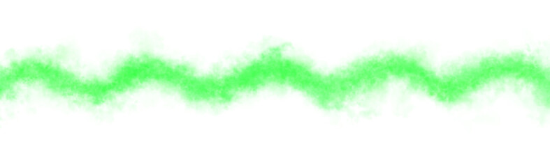 Abstract green smoky wave on transparent background, ideal for dynamic visual mockups, special effects, motion graphics, presentations, or modern interface overlays