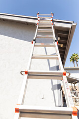 a house with a ladder