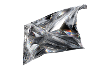 Abstract,faceted gem,  flowing form,  iridescent light