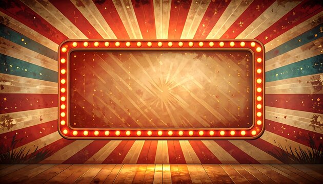Retro circus-style backdrop