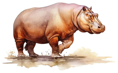 Obraz premium PNG Wildlife animal mammal hippo.