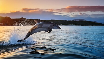 Obraz premium dolphin jumping out of water dolphin jumping in the water