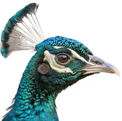 Obraz premium Stunning peacock strutting proudly displaying vibrant iridescent tail feathers in motion 