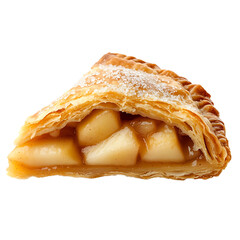 Golden Apple Turnover with Flaky Pastry and Sugared Top
