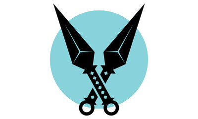 kunai ninja icon vector art design