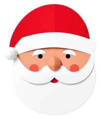 Santa Cluas face anthropomorphic representation.