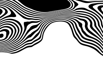 Elegant pattern of abstraction with smooth curved monochrome lines. Eps 10