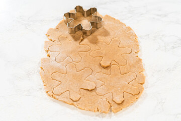 Step by step preparation of Amber Gingerbread Cookies from dough to delicious holiday treats