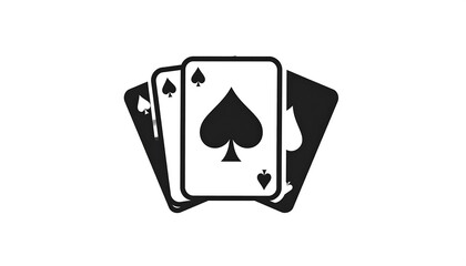 Black and white playing card graphic