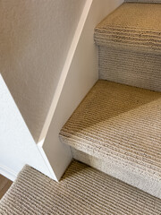Stair Edge with Neutral Carpet Texture