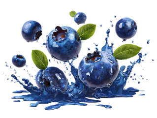 Blueberry juice splash 