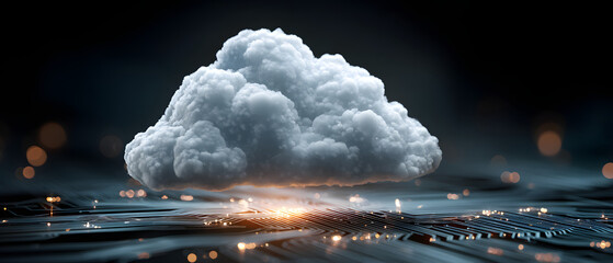 Digital Cloud Core: The Heart of Modern Computing. Cncept Cloud Computing, Dat Centers, Digital Infrastrcture, Technology Trends, torage Solutions