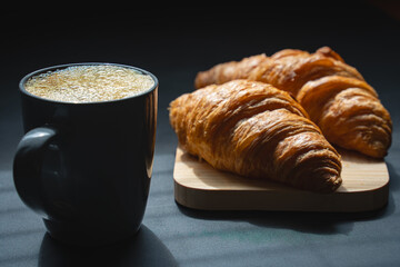 croissant and coffee