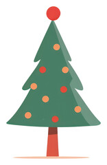 Fototapeta premium PNG Christmas tree illustration minimalist simple.