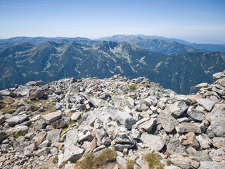 Landscape of Rila mountain around Musala peak, Bulgaria