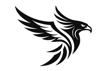 Stylized Flying Eagle Icon – Symbol of Freedom, Power, and Dynamic Motion