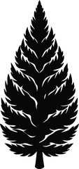 Cypress Leaf Silhouette