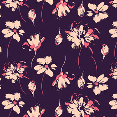 Botanical floral pattern flowers design