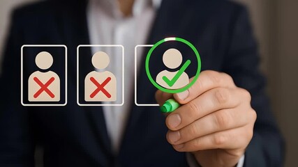 Candidate Selection With Green Check By Hiring Manager