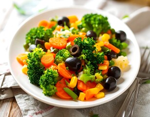 Colorful mixed vegetable dish (1)