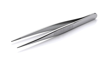 Professional stainless steel laboratory tweezers with fine tips for precision work and delicate handling, ideal for scientific applications and crafting
