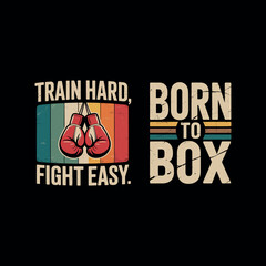 Retro Sports Graphic &ndash; Inspirational Boxing Gloves T-Shirt Design&rdquo;: